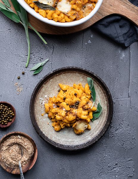 Dýňové zapečené těstoviny (mac’n’cheese)